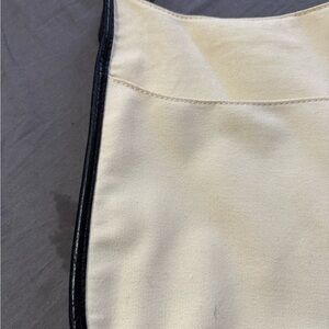 Elegant Cream and Black Women's Bag